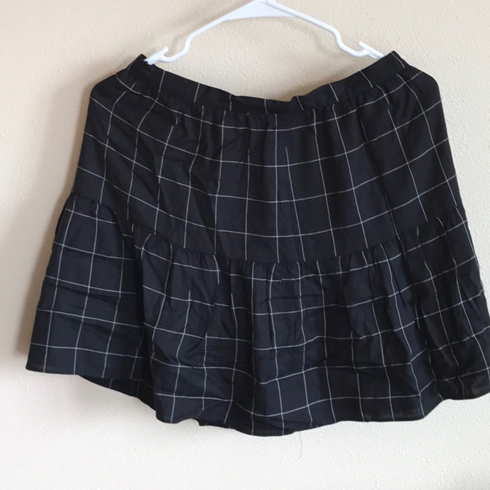 Madewell window pane skirt